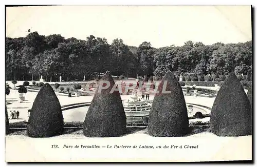 Cartes postales Parc de Versailles Le parterre de Latone vu du Fer a cheval