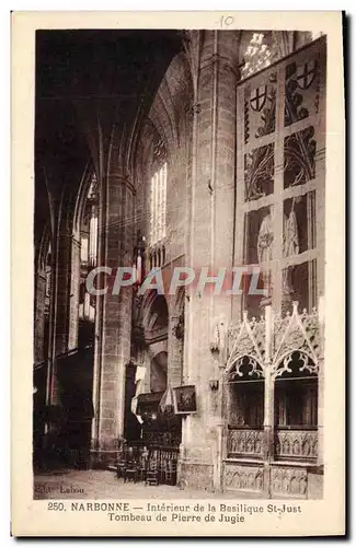 Ansichtskarte AK Narbonne Interieur de la basilique St Just Tombeau de Pierre de Jugie