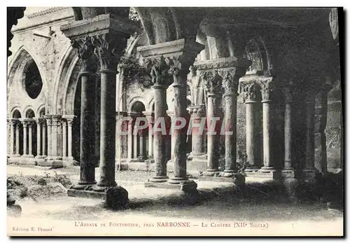 Ansichtskarte AK Abbaye de Fontfroide pres Narbonne Le cloitre