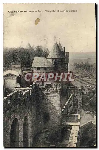 Cartes postales Cite de Carcassonne Tours Visigothe et de l'Inquisition