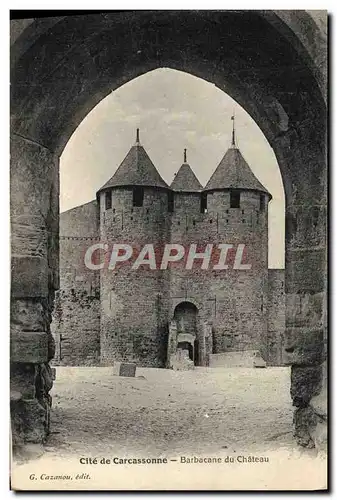 Cartes postales Cite de Carcassonne Barbacane du chateau