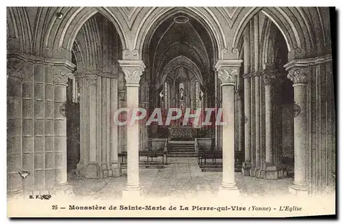 Cartes postales Monastere de Sainte Marie de la Pierre qui Vire L&#39eglise