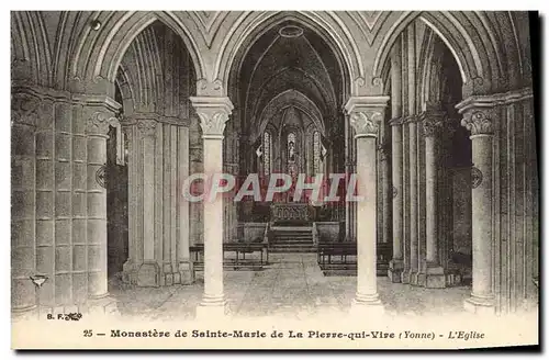 Cartes postales Monastere de Sainte Marie de la Pierre qui Vire L'eglise