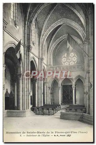 Ansichtskarte AK Monastere de Sainte Marie de la Pierre qui Vire Interieur de l&#39eglise