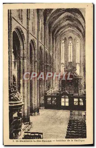 Cartes postales St Maximin la Basilique Interieur de la basilique