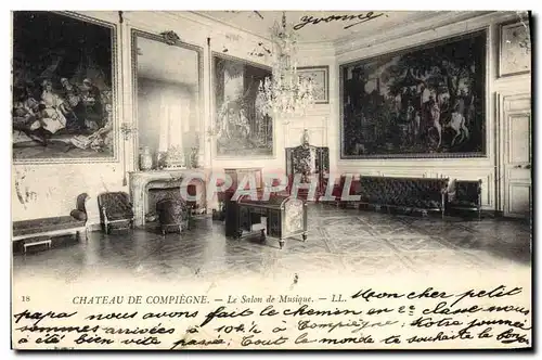 Ansichtskarte AK Chateau de Compiegne Le salon de musique