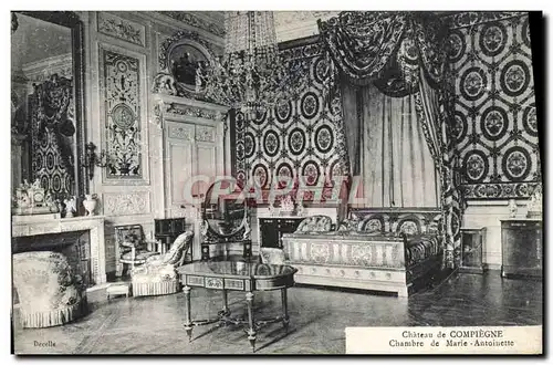 Ansichtskarte AK Chateau de Compiegne Chambre de Marie Antoinette