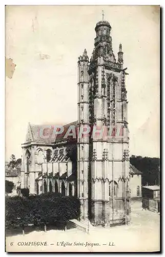 Cartes postales Compiegne L'eglise Saint Jacques