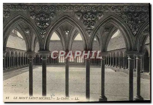 Cartes postales Le Mont Saint Michel Le cloitre