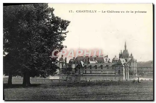 Cartes postales Chateau de Chantilly vu de la pelouse