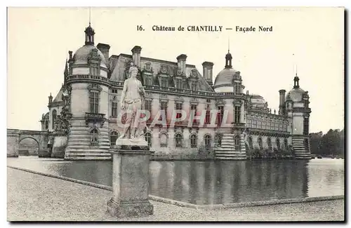 Cartes postales Chateau de Chantilly Facade Nord