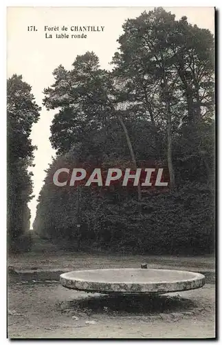 Cartes postales Foret de Chantilly La table ronde