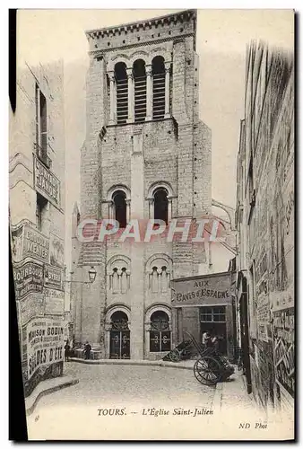 Cartes postales Tours Eglise Saint Julien