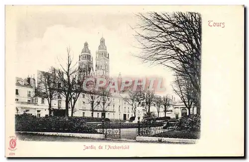 Cartes postales Tours Jardin de l'archeveche