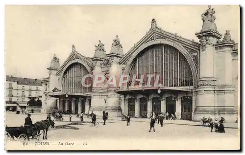 Cartes postales Tours La gare