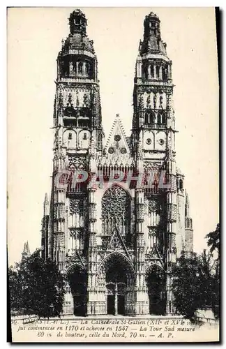 Cartes postales Tours La cathedrale St Gatien