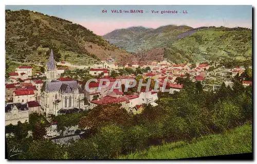 Cartes postales Vals les Bains Vue generale