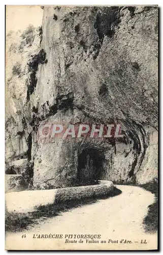 Ansichtskarte AK Route de Vallon au pont d&#39Arc