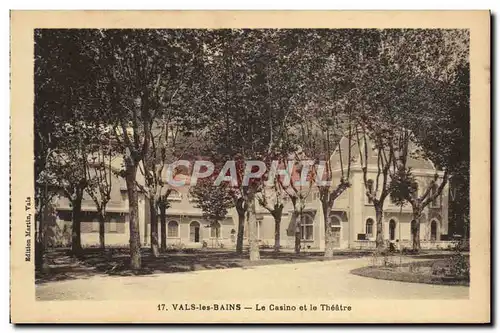 Cartes postales Vals les Bains Le casino et le theatre