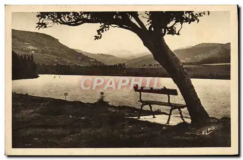 Cartes postales Lac d&#39Issarles Paysage a contre jour perspective du Mezenc