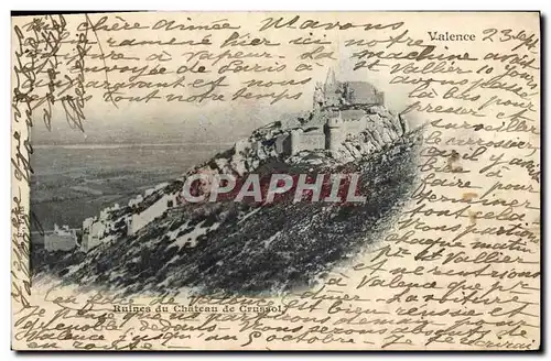 Cartes postales Ruines du chateau de Crussol Valence
