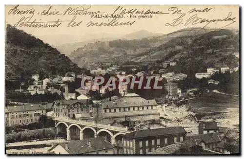 Cartes postales Vals les Bains Vue generale