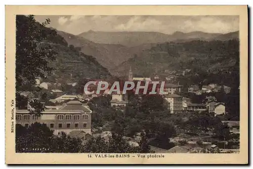 Cartes postales Vals les Bains Vue generale