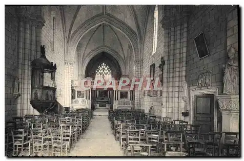 Ansichtskarte AK Abbaye de Bassac Interieur de l&#39eglise