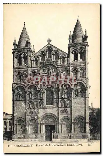 Cartes postales Angouleme Portail de la cathedrale Saint Pierre