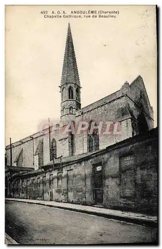 Cartes postales Angouleme Chapelle gothique Rue de Beaulieu