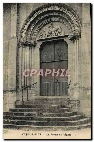 Cartes postales Ver sur Mer Le portail de l'eglise