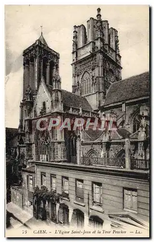 Cartes postales Caen L&#39eglise Saint Jean et la Tour Penchee