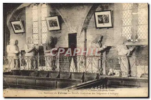 Cartes postales Environs de Falaise Statues funeraires des seigneurs d'Aubigny