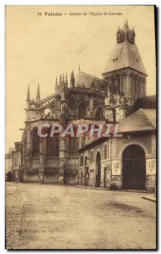 Cartes postales Falaise Abside de l'eglise St Gervais