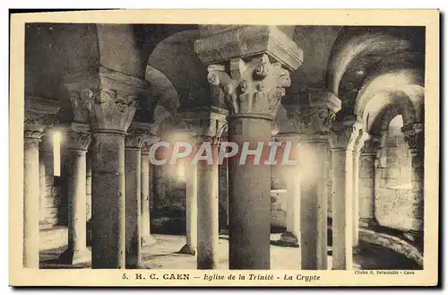 Cartes postales Caen Eglise de la Trinite la crypte