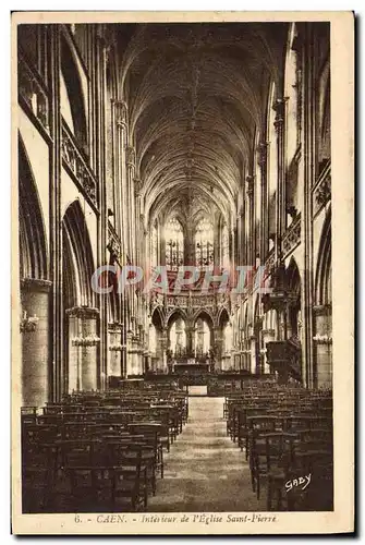 Cartes postales Caen Interieur de l&#39eglise Saint Pierre