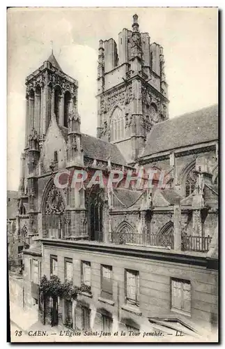 Cartes postales Caen L&#39eglise Saint Jean et la tour penchee