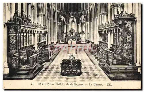 Cartes postales Bayeux Cathedrale La choeur