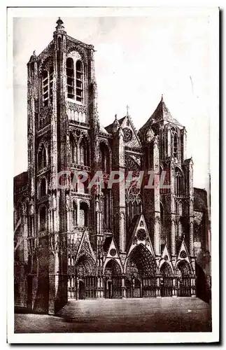 Cartes postales Bourges Facade de la cathedrale