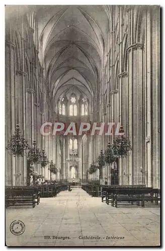 Cartes postales Bourges Cathedrale Interieur