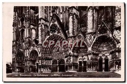 Ansichtskarte AK Bourges La cathedrale Portail occidental