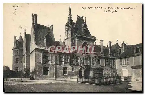 Cartes postales Bourges Palais Jacques Coeur La facade