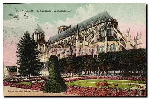 Ansichtskarte AK Bourges La cathedrale Vue laterale Sud