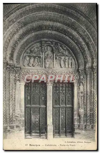 Cartes postales Bourges Cathedrale Porte du Nord