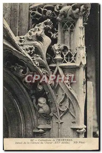 Ansichtskarte AK Cathedrale de Chartres Detail de la cloture du choeur