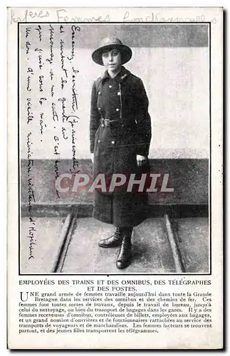Cartes postales Employees des trains et des omnibus des Telegraphes et des Postes