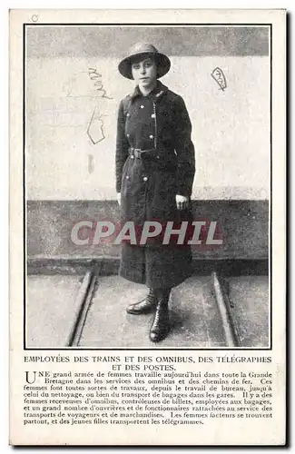 Cartes postales Employees des trains et des omnibus des Telegraphes et des Postes
