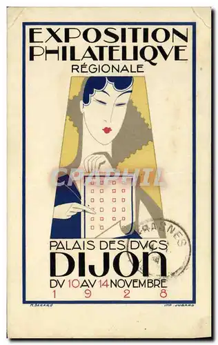 Cartes postales Exposition philatelique Regionale Palais des Ducs Dijon 1928