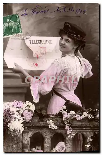 Cartes postales Fantaisie Telegramme