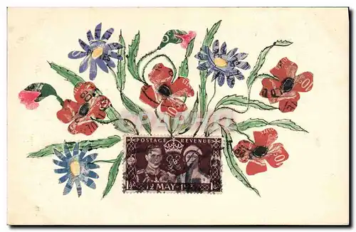 Cartes postales Timbres Semeuse Napoleon Coronation